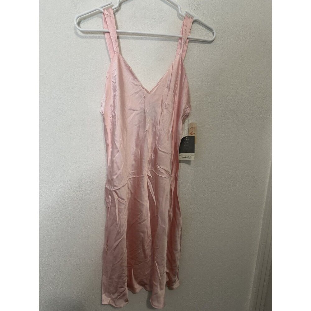 Vintage FYC for Lord And Taylor Pink Silk Sleeveless Nightgown Size Medium NOS